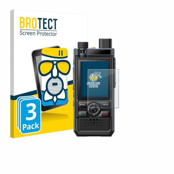 BROTECT - Screenprotector voor Hytera P50 Pro - Folie Beschermfolie Beschermglas matte 3 Stuks
