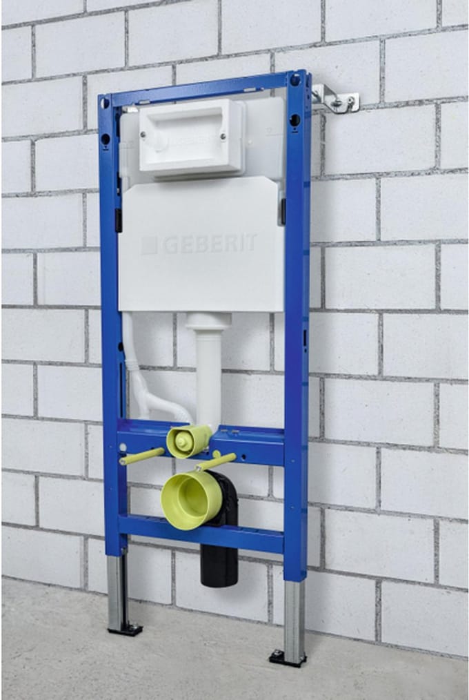 Geberit Duofix Basic UP100 Delta inbouwreservoir - voor wand wc - 112cm - 12cm - wandankers - blauw