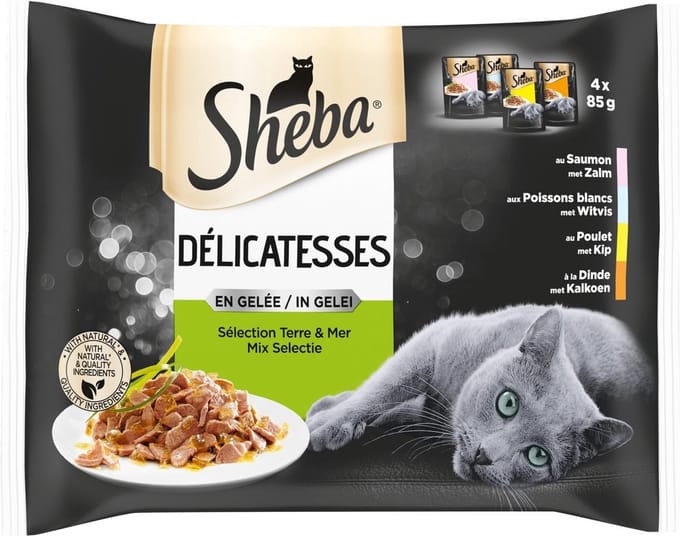 Sheba Delicatesse Selectie Van De Chef Gelei Multipack 340 gr