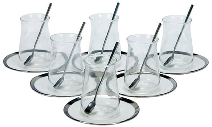Bricard - Evry Theeset - Wit - Zilver - 18 Delig
