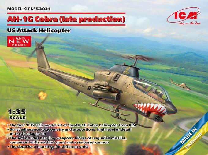 ICM Modelbouwpakket Helikopters - 53031 AH-1G Cobra - late production - US Attack Helicopter Plastic - 1:35 - Modelbouw