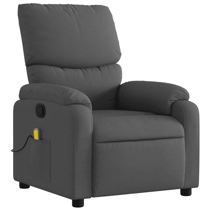 vidaXL - Massagestoel - in - donkergrijze - stof