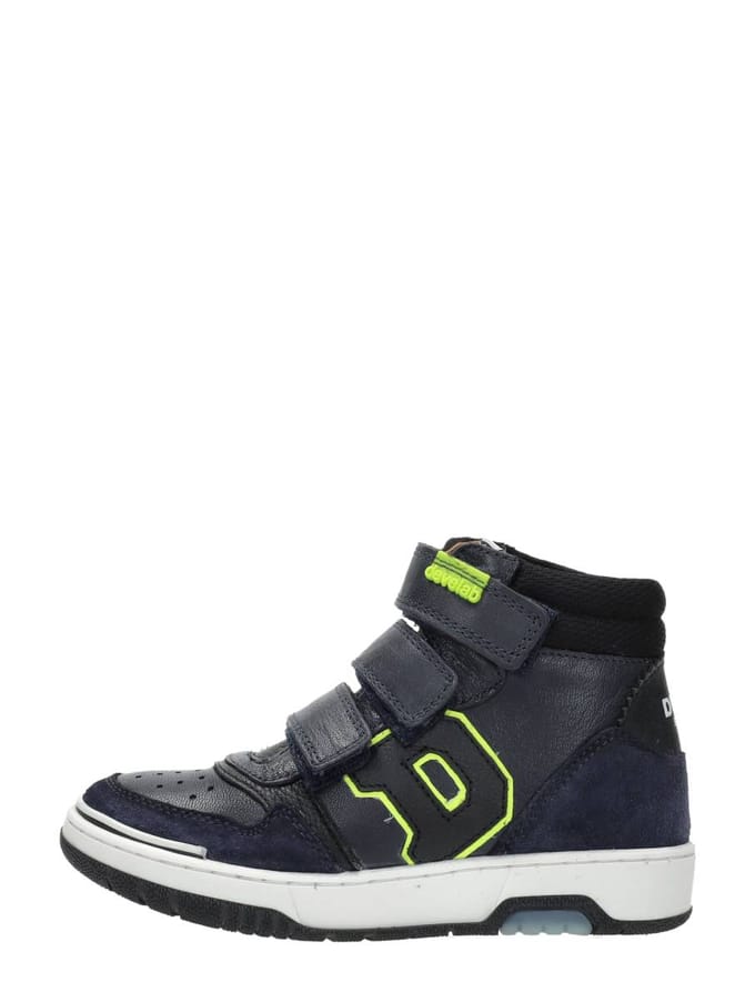 Develab 44307 Sneakers - Leren Sneaker - Jongens - Donkerblauw - Maat 29