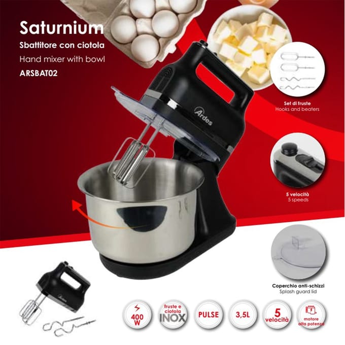Ardes ARSBAT02 mixer Handmixer 400 W Zwart