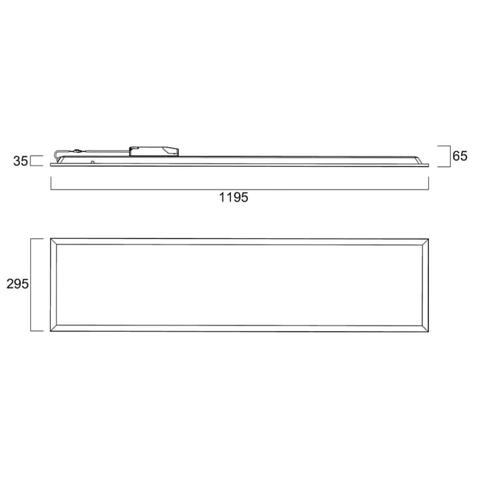 Sylvania LED-inbouwpaneel QUANTUM, wit 120 x 30 cm, DALI, 26 W, UGR19, IP54