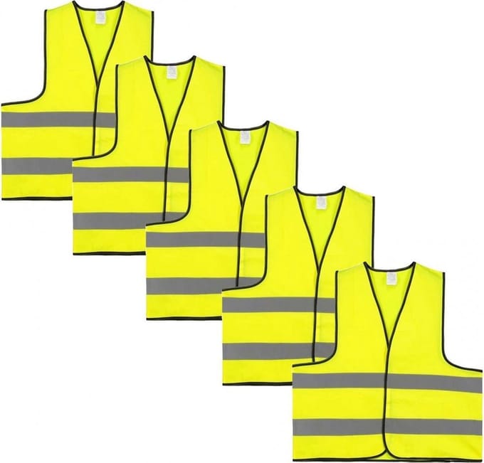 Veiligheidshesje - Veiligheidsvest - Kind - Geel - 5 stuks