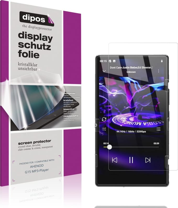 dipos – 4x Beschermfolie geschikt voor AHENOD G15 MP3-Player | Krasbestendige & heldere Screenprotector Ultra-Thin