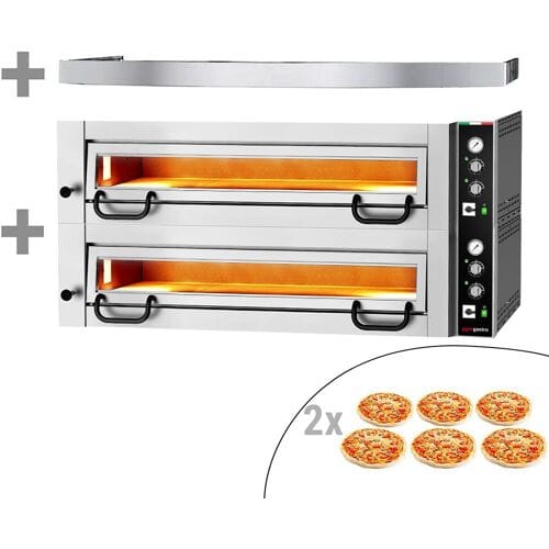 GGM Gastro Elektro Pizzaofen Power - 6+6x 34 cm - Manuell - inkl. Haube