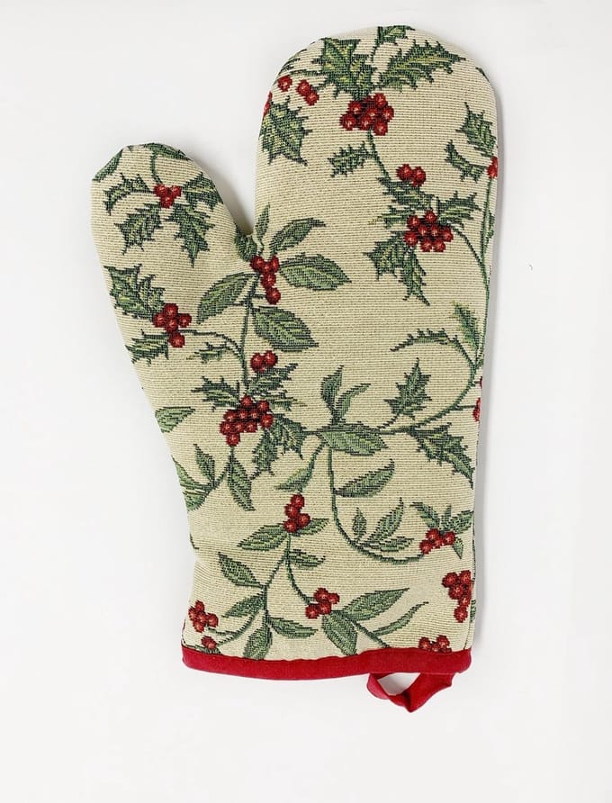 Pannenwant - luxe gobelinstof - Christmas Berries - All over - Kerst
