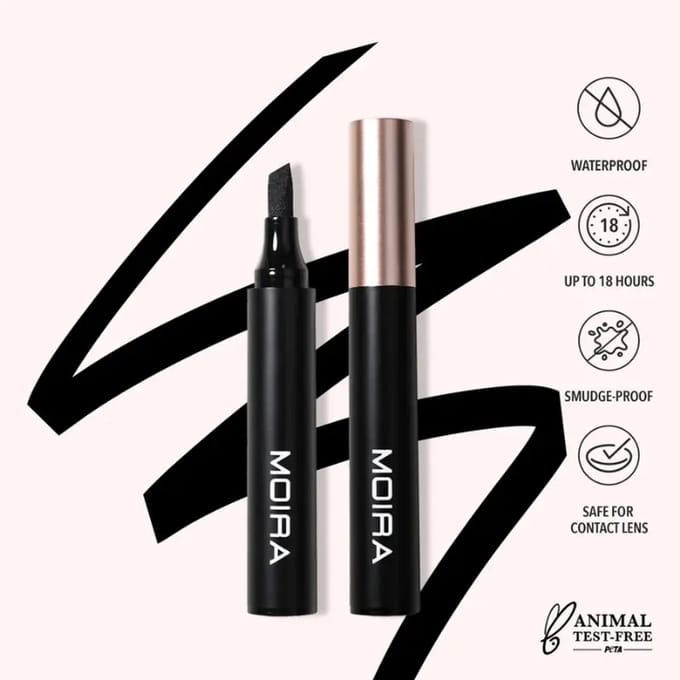 Moira | Waterproof Jumbo Edge Liquid Liner 001 Black