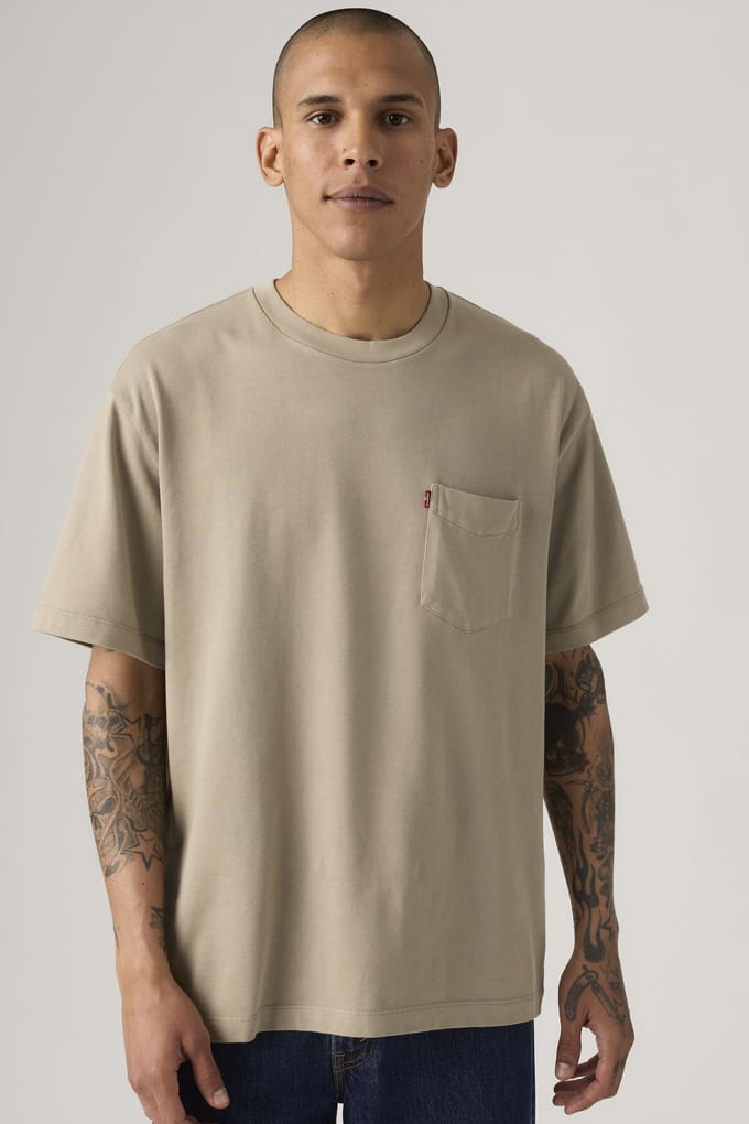 Levi's Heavyweight Pocket Tee Beige Taglia: S | Magliette basic Outlet | Uomo | Marrone