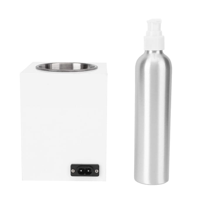 Enkele Fles Massageolie Verwarmer Roterende Temperatuurregeling Lotion Warmer met Eén Aluminium white