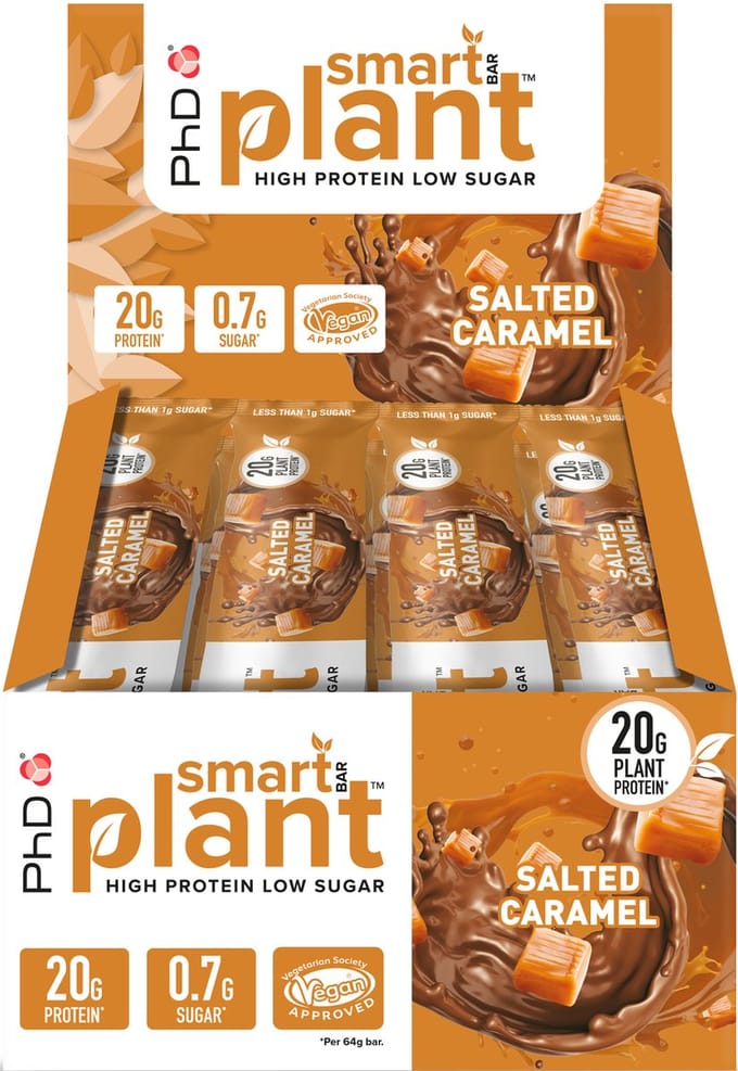 PhD Smart Bar Plant (12x64g) Salted Caramel - Repen - Eiwit Repen