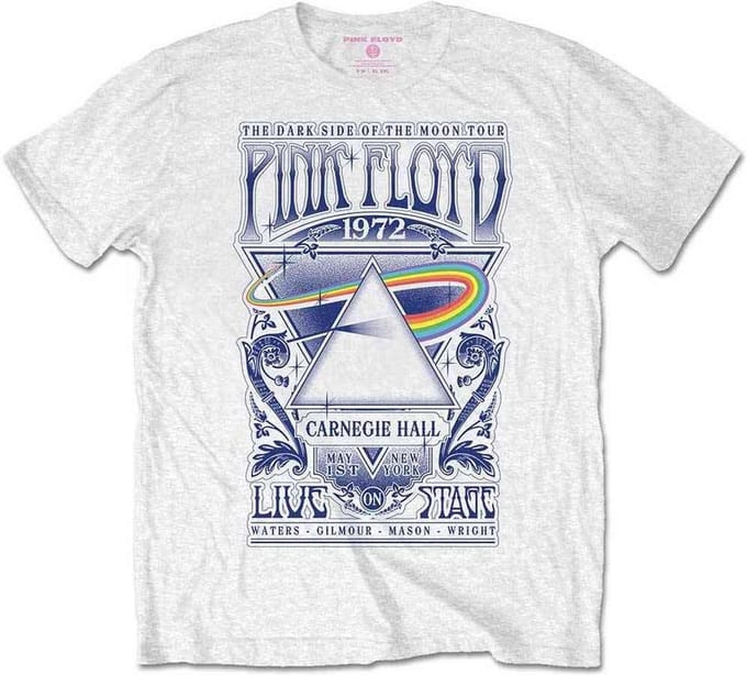 Pink Floyd - Carnegie Hall Poster Heren Tshirt - L - Wit