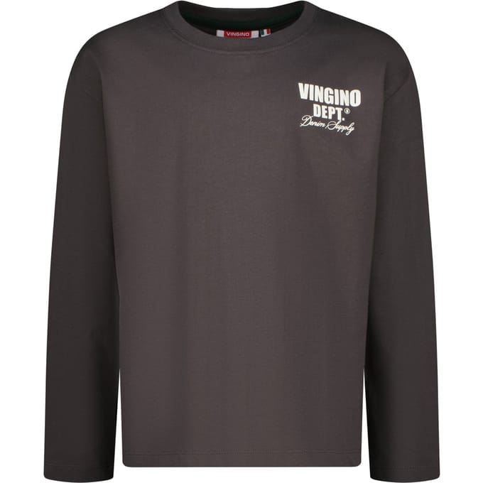 Vingino Boys Basic Logo Tee T-shirt Dark Stone Größe: 16 | T-Shirts Outlet | kids