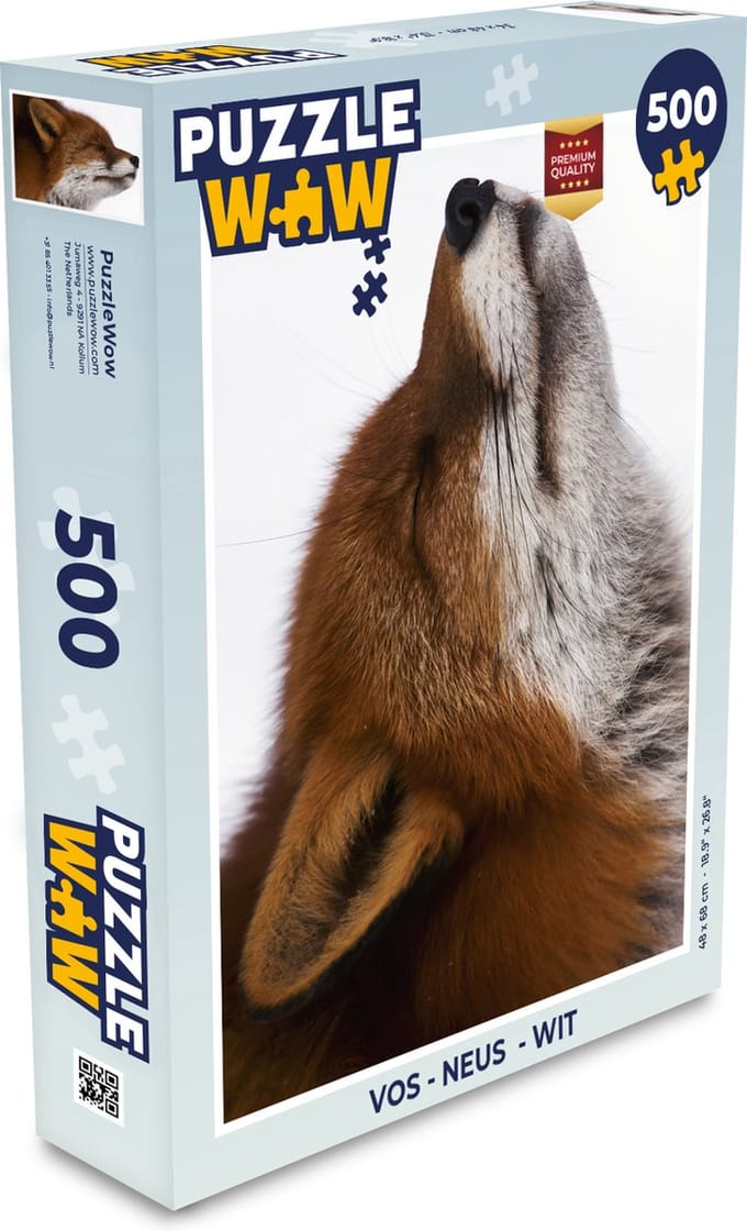 Puzzel Vos - Neus - Wit - Legpuzzel - Puzzel 500 stukjes