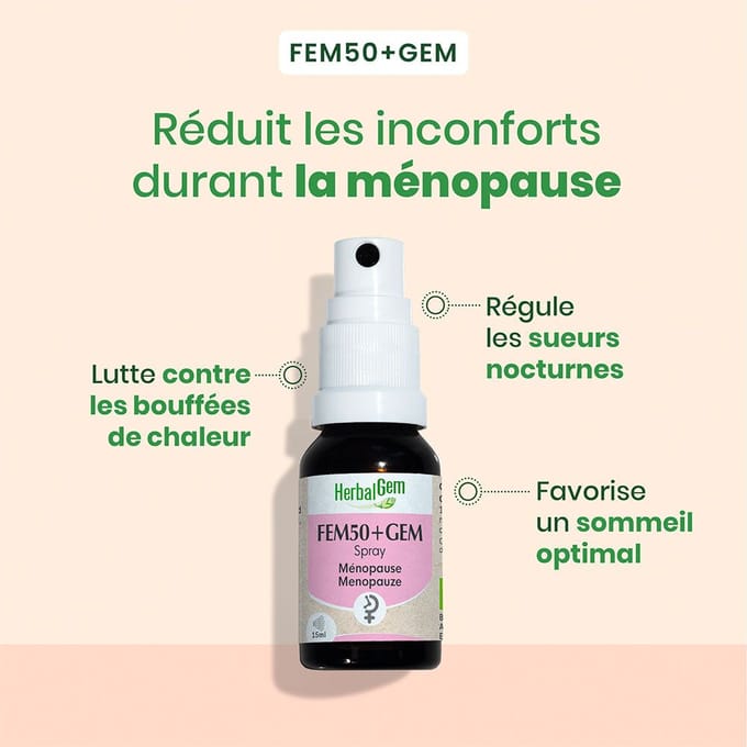 HerbalGem Fem50+Gem Bio | Menopauze 15 Druppels