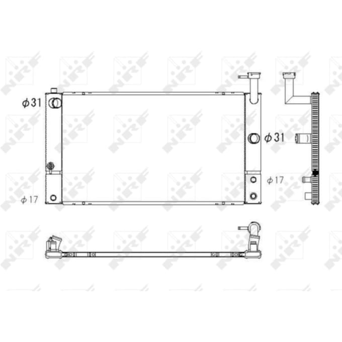 Radiator, motorkoeling NRF 53747
