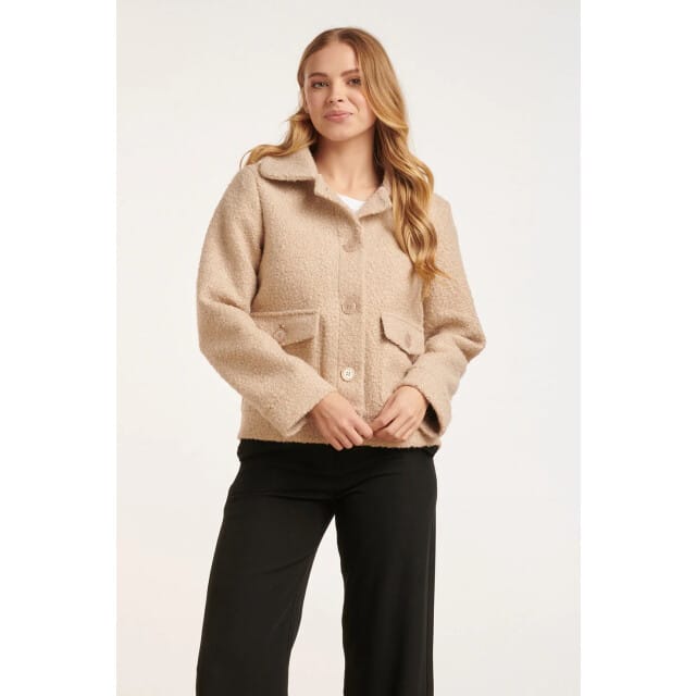 Smashed Lemon 24708 beige korte jas met grote zakken |