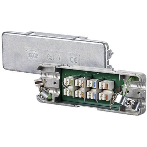 Metz Connect 130863-E 130863-E Verdeeldoos Flexibel: - Massief: 0.128-0.325 mm² Aantal polen: 8 1 stuk(s) Zilver Package