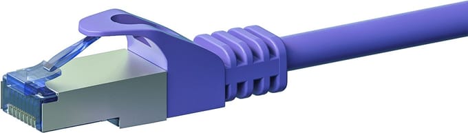 Danicom CAT6a S/FTP (PIMF) patchkabel - 5 meter paars - netwerkkabel - internetkabel - UTP kabel - RJ45 - 10000 mbit/s