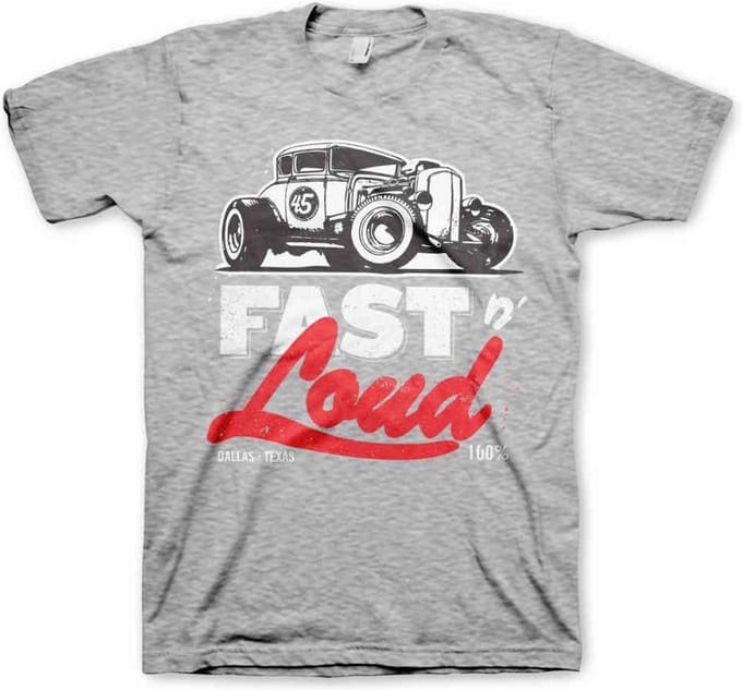 Fast N' Loud Heren Tshirt -XL- Hot Rod Grijs