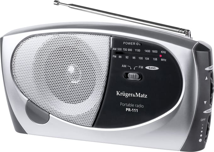 Krüger&Matz PR-111 - Draagbare Radio - FM/AM/SW - Netstroom & Batterijen - Telescoopantenne