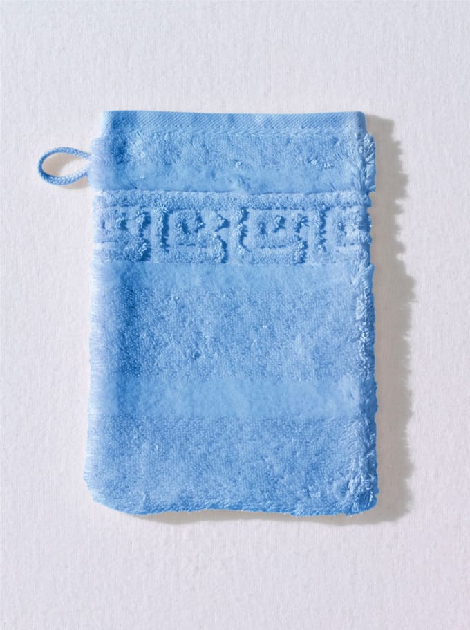 CAWÖ Noblesse Uni Badhanddoek - Lichtblauw - 50x100