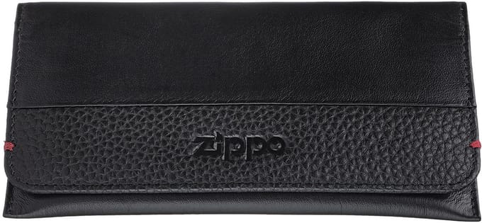 Shagzak - tabakszak - tabacco pouch Zippo Black Nappa Bi-fold