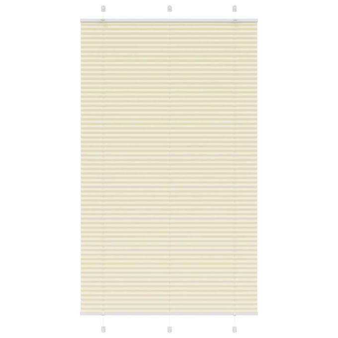 vidaXL - Plissé - rolgordijn - 115x200cm - stofbreedte - 114,4cm - polyester - crème