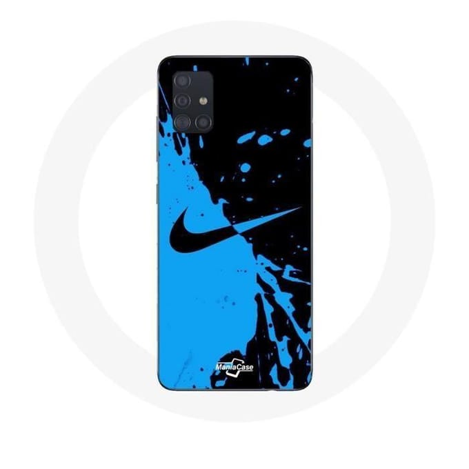 Coque - Maniacase - Galaxy A51 - Nike Logo - Souple - Bleu et Noir noir