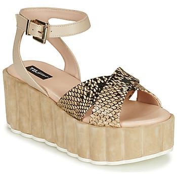 Sandalen met sleehak Tosca Blu MOOREA