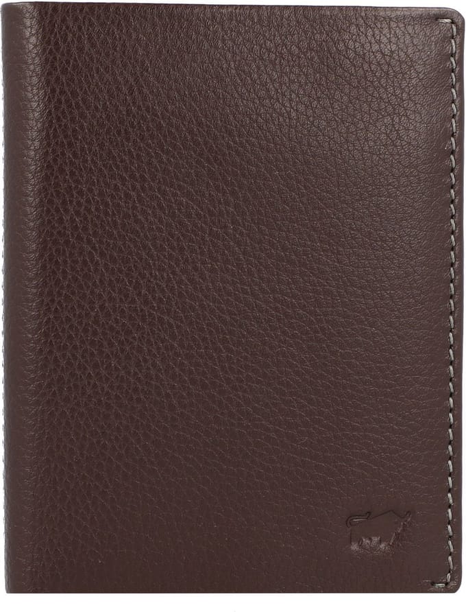 Braun Büffel Prato Portemonnee RFID Leer 10 cm - Jongens - Staand formaat - d. braun