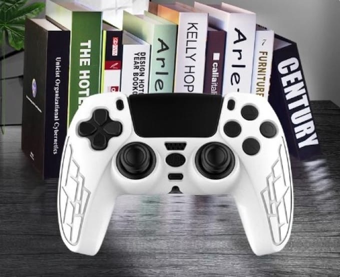 Go Go Gadget - Siliconen Skin Case - Geschikt voor PS5 controller - Wit