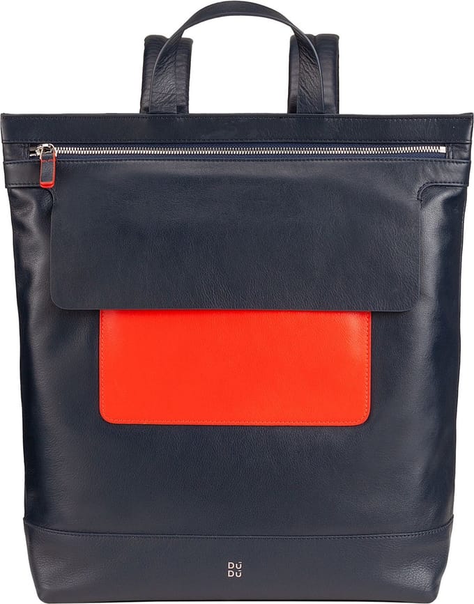DuDu Oslo Dagrugzak Leder 39 cm - navy