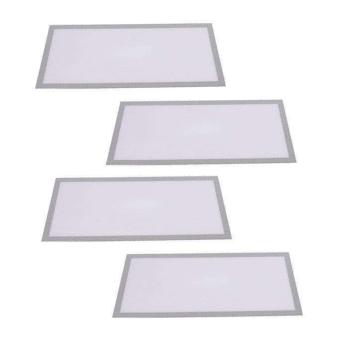 4 pièces Cache-bouches d'aération magnétiques de sol 5,5x12 pouces Aimant PVC Grille de ventilation Moustiquaire pour mur plafond blanc