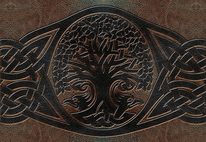Fotobehang Celtic Pattern | XL - 208cm x 146cm | 130g/m2 Vlies