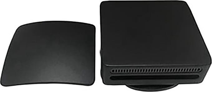 Sanifun Set knop/plug badoverloopcomb. + vulfunctie mat-zwart