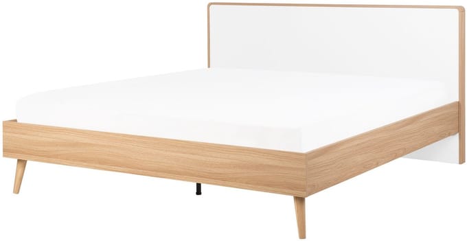 SERRIS - Bed - Lichtbruin - 160 x 200 cm - Vezelplaat