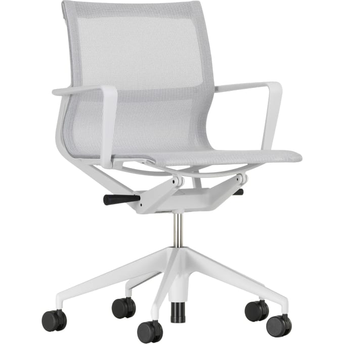 Vitra Physix bureaustoel - Wieltjes voor harde bodems - soft grey - 07 zilvergrijs - soft grey
