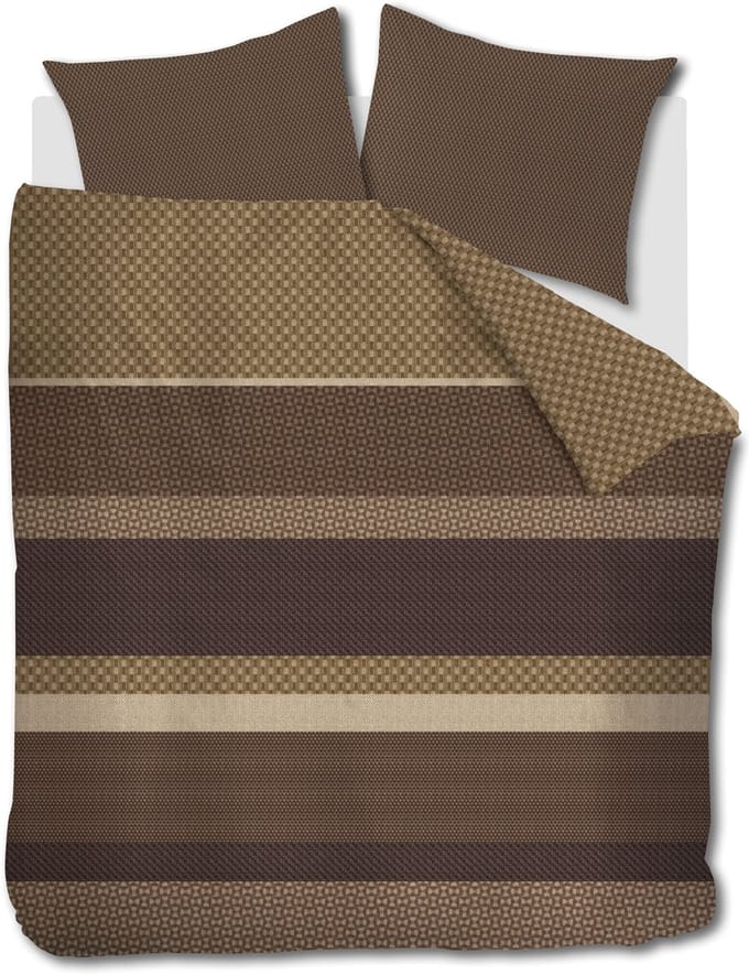 Beddinghouse Fera dekbedovertrek - Lits-Jumeaux - 240 x 200/220 cm - Bruin