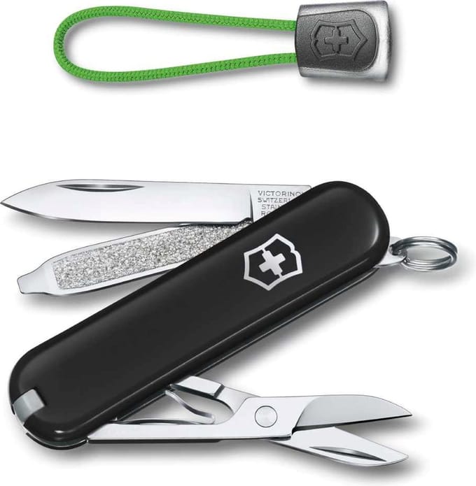 Victorinox Classic SD zakmes+lanyard - Dark Illusion/groen-7 functies