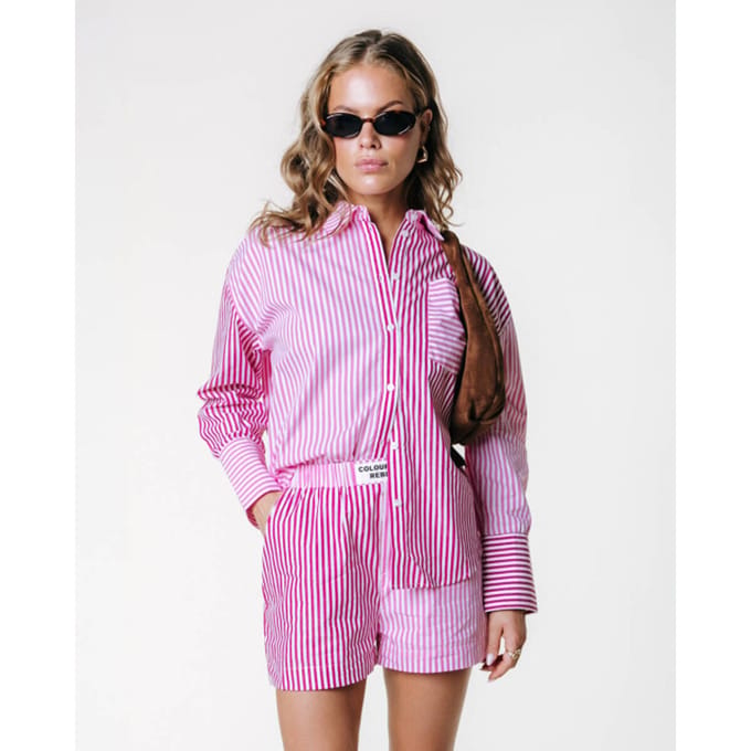 Colourful Rebel Lyn Contrast Stripe Short- M