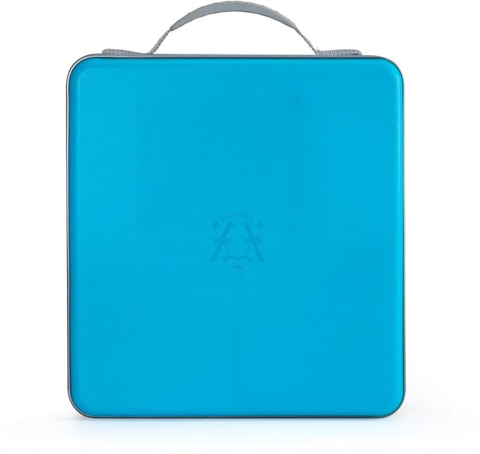 Hard Plastic CD DVD Case met 224 Capaciteit, Draagbare Organizer voor Schijven, Ideaal voor Auto, Thuis en Reizen in Sky Blue