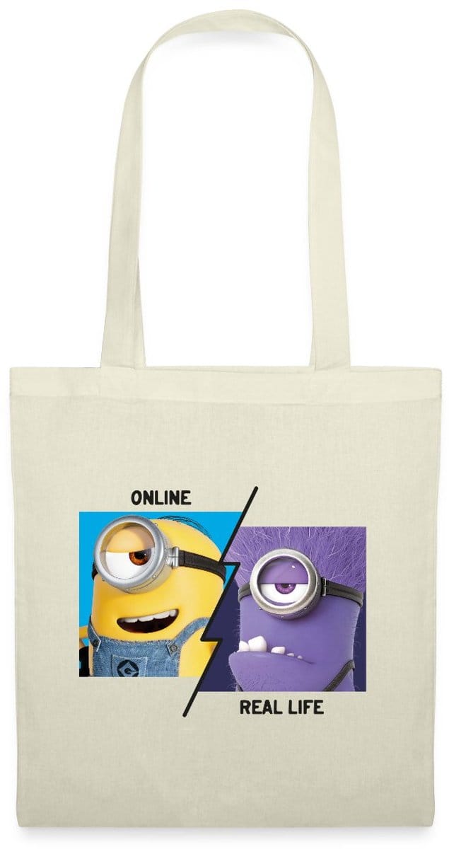 Minions Stuart Online Vs. Real Life Tas Van Stof Schoudertas