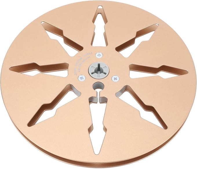 Lege Spoel - Tape Reel - Opnames Maken - Aluminium Constructie - 7 Inch - Goud