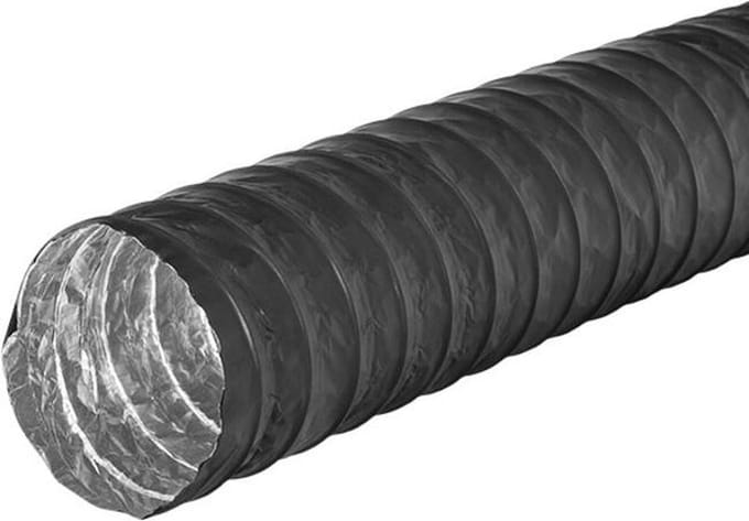 Combidec ventilatieslang aluminium met polyester buitenlaag ZWART Ø 200 mm (10 meter)