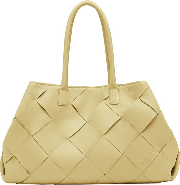 LIEBESKIND BERLIN Leren Schoudertas Chelsea Weaving Shopper Ginger Shot Geel