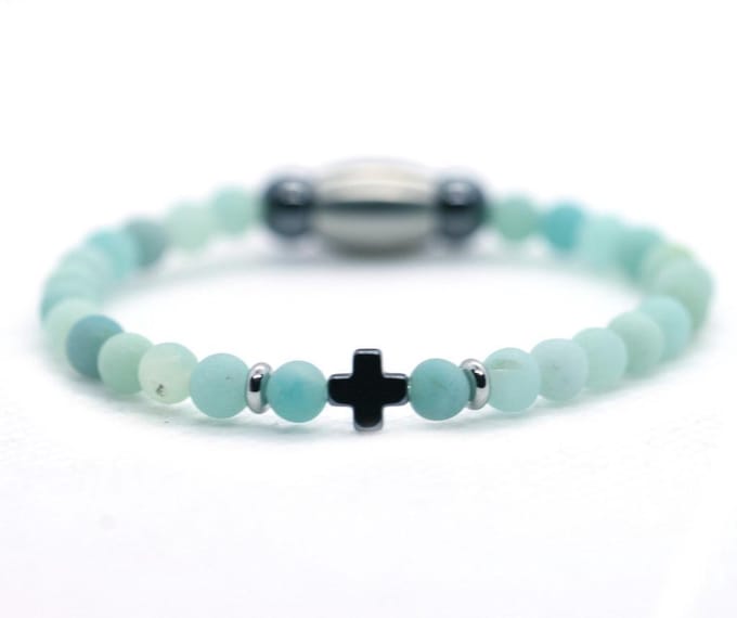 Ibizamen KIDS - Jongens - armband - mint - 4mm