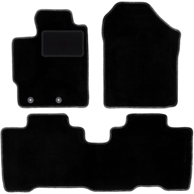 Zwarte veloursmatten voor: Toyota Verso-S minivan (2010-2015)